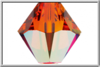 Swarovski� Bicone 5328, 4mm, 237AB - fire opal, AB, 25 Stk.